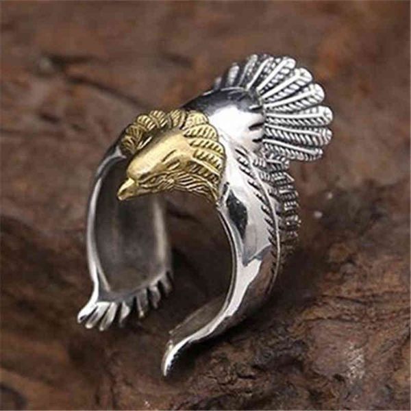 designer rings unique flying eagle knight ring cool punk men's animal retro open jewelry vintage wing bar party gift, Golden;silver
designer rings unique flying eagle knight ring cool punk men's animal retro open jewelry vintage wing bar party gift, Golden;silver