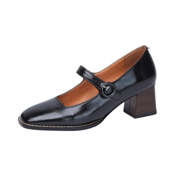 guidibasichigh heels womengenuine cow leather women's shoes for spring mary jane square head pumps retro button decoration dress, Black
guidibasichigh heels womengenuine cow leather women's shoes for spring mary jane square head pumps retro button decoration dress, Black