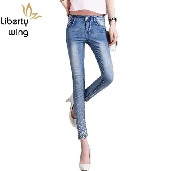 women's jeans fashion slim pencil lace women harajuku diamond casual denim pants woman skinny trousers streetwear, Blue
women's jeans fashion slim pencil lace women harajuku diamond casual denim pants woman skinny trousers streetwear, Blue