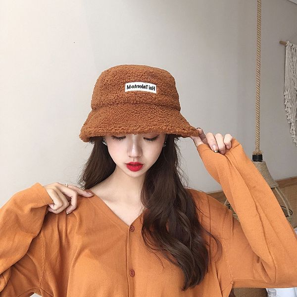 designer version of versatile lamb plush fisherman's hat