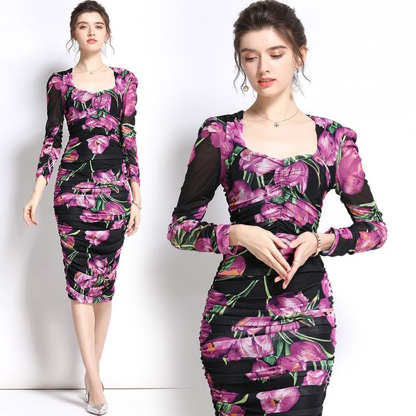celebrity style dress slim wrap hip bubble sleeve mesh crimping elastic waist closing print show long one-step skirt, Black;gray
celebrity style dress slim wrap hip bubble sleeve mesh crimping elastic waist closing print show long one-step skirt, Black;gray