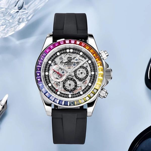 wristwatches pagani design business mechanical watch waterproof genuine leather fashion sport watches men relogio masculino, Slivery;brown
wristwatches pagani design business mechanical watch waterproof genuine leather fashion sport watches men relogio masculino, Slivery;brown