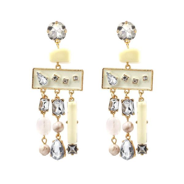 stud splicing geometric semi-precious stones ethnic personality long earrings, Golden;silver
stud splicing geometric semi-precious stones ethnic personality long earrings, Golden;silver