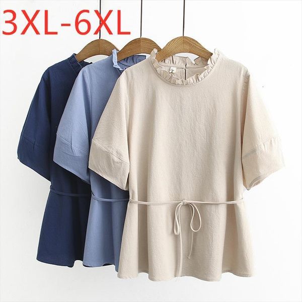 summer plus size large womens blouses short sleeve casual loose cotton belt shirt beige 3xl 4xl 5xl 6xl, White
summer plus size large womens blouses short sleeve casual loose cotton belt shirt beige 3xl 4xl 5xl 6xl, White