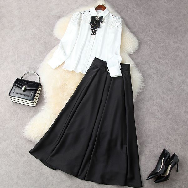 dress european and american women's wear for spring 2021 long - sleeved hollowed-out beaded bow shirt pleated skirt fashion suits nj7e, White
dress european and american women's wear for spring 2021 long - sleeved hollowed-out beaded bow shirt pleated skirt fashion suits nj7e, White