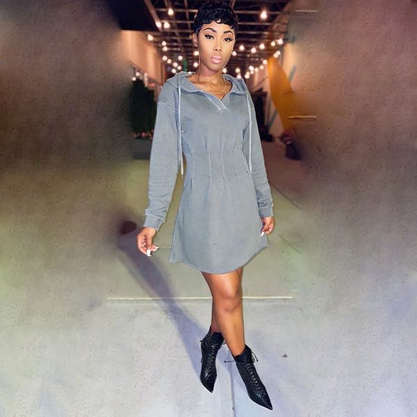 waist sleeve long high hood dress tight fine fashion fit female streetwear spring and summer style, Black;gray
waist sleeve long high hood dress tight fine fashion fit female streetwear spring and summer style, Black;gray