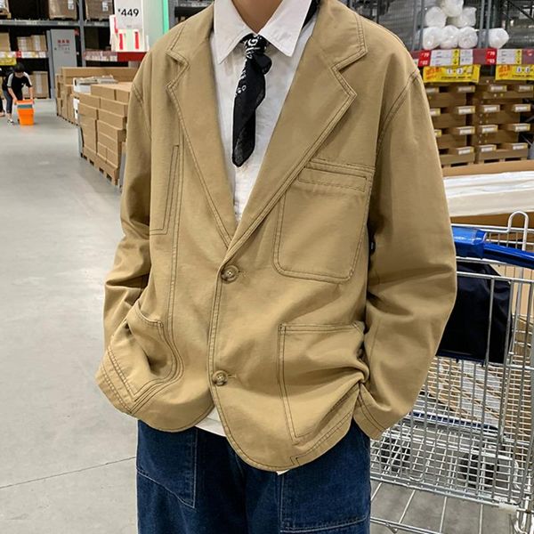 spring cotton retro jacket men's fashion solid color business casual suit men korean loose dress mens coat m-2xl jackets, Black;brown
spring cotton retro jacket men's fashion solid color business casual suit men korean loose dress mens coat m-2xl jackets, Black;brown