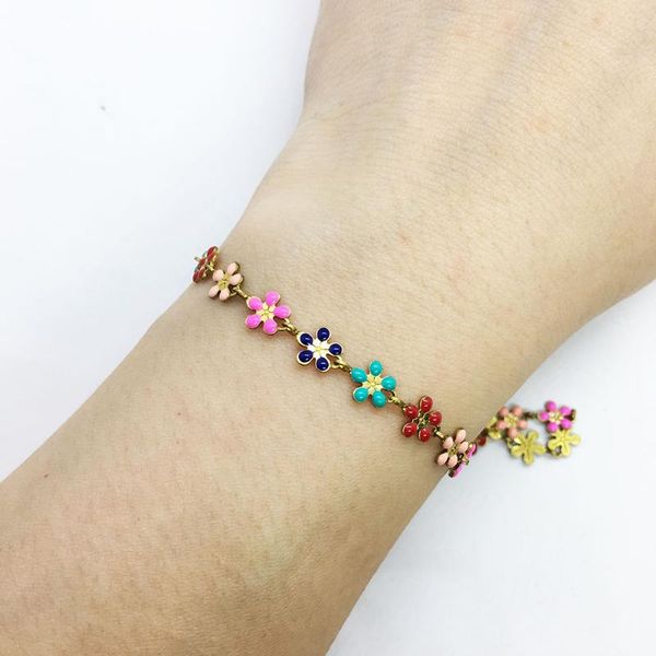 link, chain 18/20cm selling metalcopper style ladie pulsera link candy flowers couples bracelet femme jewelry pulseira wholesale, Black
link, chain 18/20cm selling metalcopper style ladie pulsera link candy flowers couples bracelet femme jewelry pulseira wholesale, Black