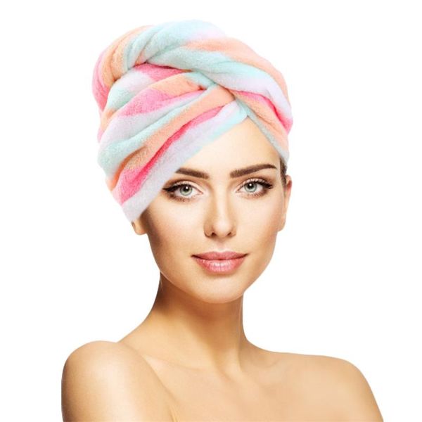 shower caps 1pcs rainbow color thick dry hair cap strong water absorption double-sided coral fleece practical towel astounding
shower caps 1pcs rainbow color thick dry hair cap strong water absorption double-sided coral fleece practical towel astounding