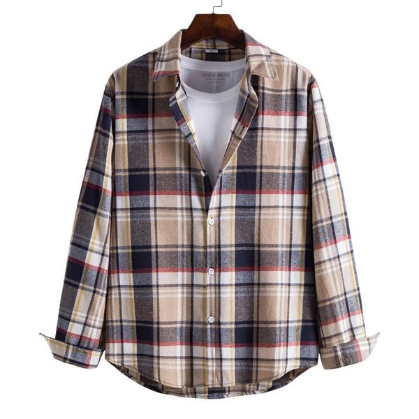 men's casual shirts plaid shirt long sleeve single breasted turn-down collar harajuku streetwear blouse korean clothing d924#, White;black
men's casual shirts plaid shirt long sleeve single breasted turn-down collar harajuku streetwear blouse korean clothing d924#, White;black