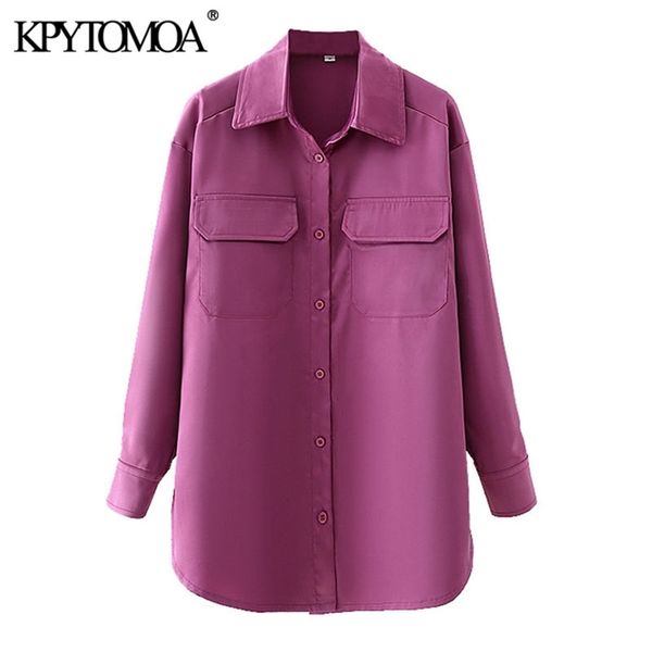 women fashion with pockets soft touch loose blouses vintage long sleeve side vents female chic 210420, White
women fashion with pockets soft touch loose blouses vintage long sleeve side vents female chic 210420, White