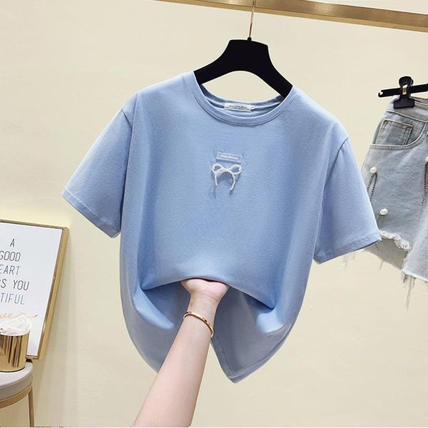 pearls beading summer tee shirt women short sleeve solid cotton t-shirt female casual black white o-neck korean women's
pearls beading summer tee shirt women short sleeve solid cotton t-shirt female casual black white o-neck korean women's