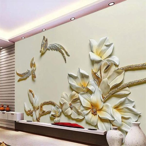 wallpapers customized wallpaper for walls relief peony background wall floral decorative painting
wallpapers customized wallpaper for walls relief peony background wall floral decorative painting