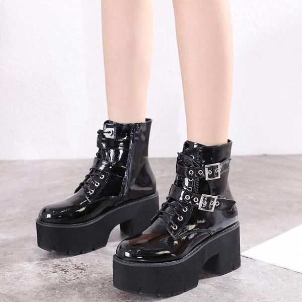 boots black platform women winter leather lace up ankle motorcycle thick heel high ljb244
boots black platform women winter leather lace up ankle motorcycle thick heel high ljb244