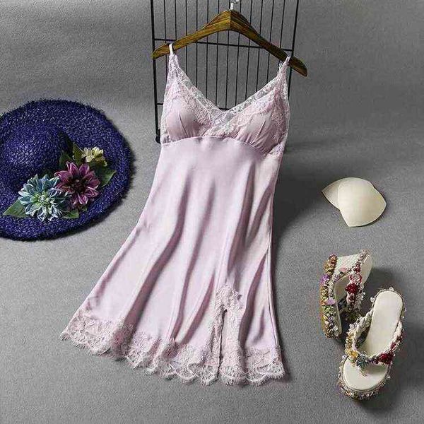 summer simple clothes cool women's thin oil gloss cloth home lace nightdress 211202, Black;white
summer simple clothes cool women's thin oil gloss cloth home lace nightdress 211202, Black;white