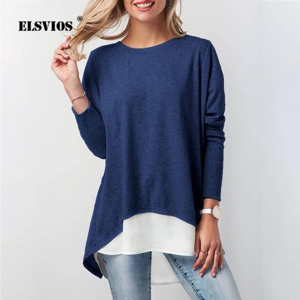 women's blouses & shirts women contrast color o neck blouse 2021 spring elegant long sleeve shirt plus size loose streetwear autumn pu, White
women's blouses & shirts women contrast color o neck blouse 2021 spring elegant long sleeve shirt plus size loose streetwear autumn pu, White