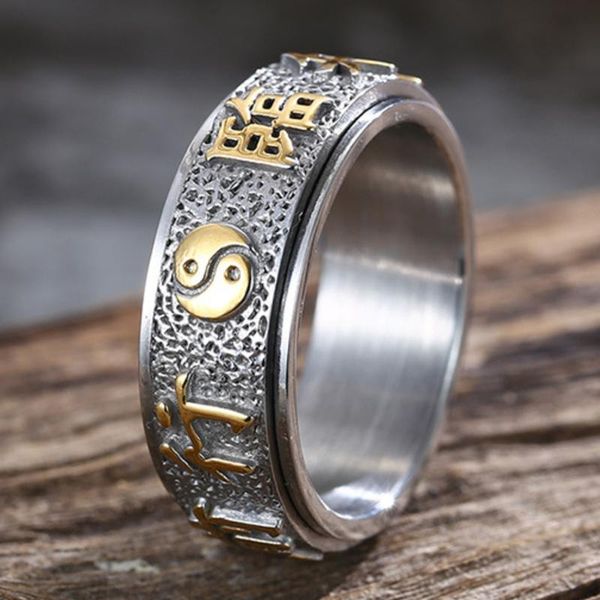 cluster rings men's women's chinese mantra om mani padme hum 8mm stainless steel spinner ring anxiety fidget, Golden;silver
cluster rings men's women's chinese mantra om mani padme hum 8mm stainless steel spinner ring anxiety fidget, Golden;silver