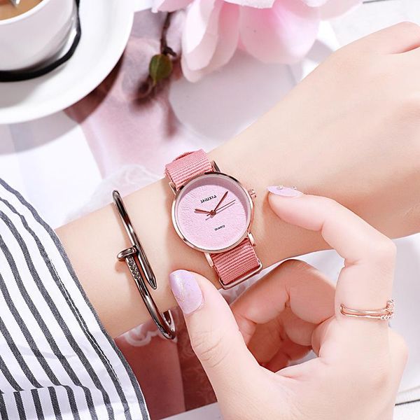 fashion 2021 women watches rose gold nylon strap ladies quartz wrist minimalist female clock bracelet reogio feminino wristwatches, Slivery;brown
fashion 2021 women watches rose gold nylon strap ladies quartz wrist minimalist female clock bracelet reogio feminino wristwatches, Slivery;brown