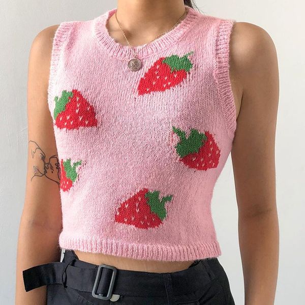sweet women's knitted sweater vest autumn preppy style knitting sleeveless pullover tunic 2021 pink kawaii sweaters tank, White;black
sweet women's knitted sweater vest autumn preppy style knitting sleeveless pullover tunic 2021 pink kawaii sweaters tank, White;black