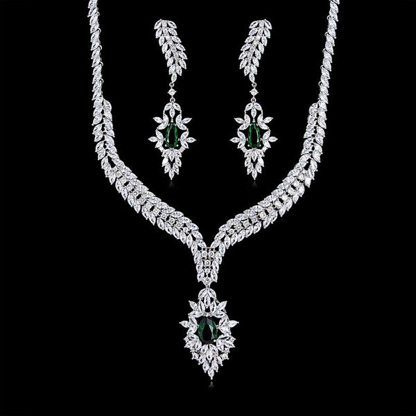 earrings & necklace gorgeous crystal cz cubic zirconia bridal wedding flower earring set jewelry sets for women prom accessories cn10202, Silver
earrings & necklace gorgeous crystal cz cubic zirconia bridal wedding flower earring set jewelry sets for women prom accessories cn10202, Silver