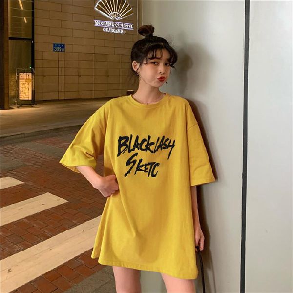 trend loose mid-length letter printing bottoms missing couple short-sleeved t-shirt female summer ins n114 women's, White
trend loose mid-length letter printing bottoms missing couple short-sleeved t-shirt female summer ins n114 women's, White