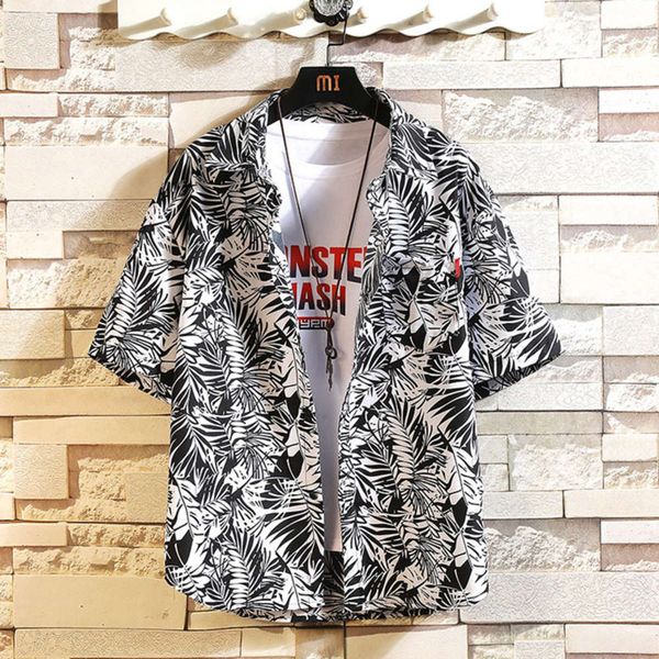 men's casual shirts shirtsummer casual pattern short sleeve fashion loose large lapel men's shirt 9v98, White;black
men's casual shirts shirtsummer casual pattern short sleeve fashion loose large lapel men's shirt 9v98, White;black