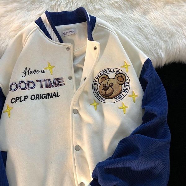 women's jackets women preppy style oversized baseball jacket korean coats womne cartoon bear embroidery female couple clothes streetwea, Black;brown
women's jackets women preppy style oversized baseball jacket korean coats womne cartoon bear embroidery female couple clothes streetwea, Black;brown