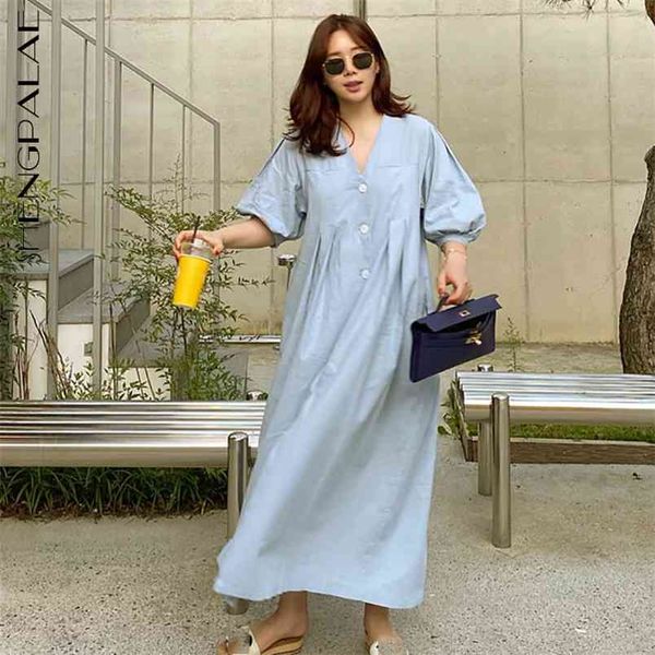shengpllae minimalist dress women's summer v-neck single breasted loose short puff sleeve mid-calf dresses female 5b731 210427, Black;gray
shengpllae minimalist dress women's summer v-neck single breasted loose short puff sleeve mid-calf dresses female 5b731 210427, Black;gray