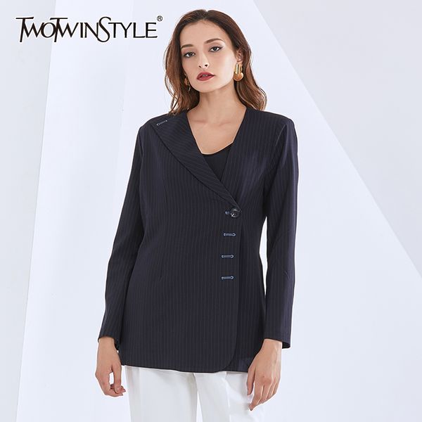 oversized blazer for women notched collar long sleeve striped hit color designer coats female fashion clothing 210524, White;black
oversized blazer for women notched collar long sleeve striped hit color designer coats female fashion clothing 210524, White;black