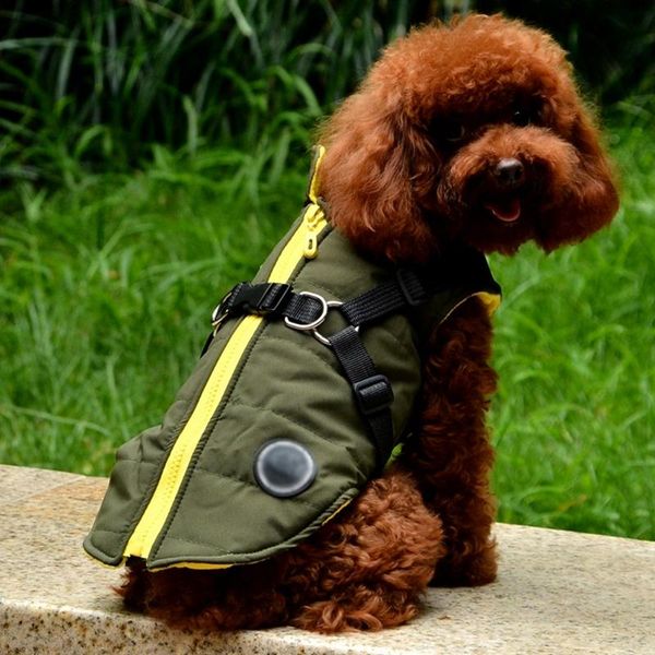 dog apparel pet cotton clothes with leash harness for small medium dogs zipper design autumn winter costume thicken warm puppy garment
dog apparel pet cotton clothes with leash harness for small medium dogs zipper design autumn winter costume thicken warm puppy garment
