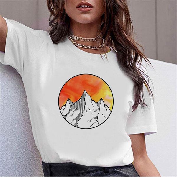 creative mountain printed graphic women t shirt cartoon harajuku summer tee female, White
creative mountain printed graphic women t shirt cartoon harajuku summer tee female, White