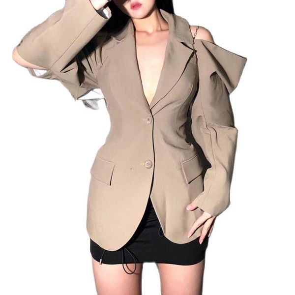 women's suits & blazers getspring women blazer off shoulder suit single breasted long sleeve ladies coat women's slim jacket autumn, White;black
women's suits & blazers getspring women blazer off shoulder suit single breasted long sleeve ladies coat women's slim jacket autumn, White;black