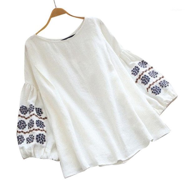 women's blouses & shirts embroidery for women 2021 long sleeve o neck loose blusas female autumn shirt blouse mujer, White
women's blouses & shirts embroidery for women 2021 long sleeve o neck loose blusas female autumn shirt blouse mujer, White
