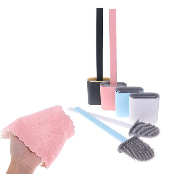 bath accessory set silicone toilet brush creative wall hanging brushes with dishcloth for floor cleaning bathroom
bath accessory set silicone toilet brush creative wall hanging brushes with dishcloth for floor cleaning bathroom