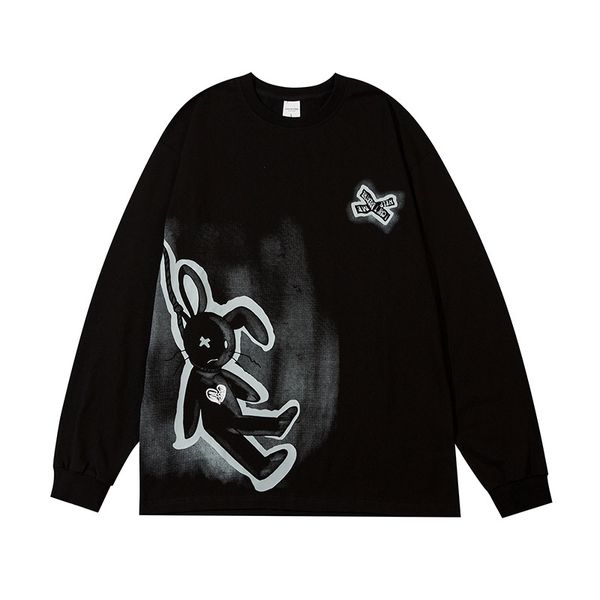gaojiechao brand little white rabbit printed long sleeve pullover autumn and winter men's large round neck sweater casual bottoming shi, Black
gaojiechao brand little white rabbit printed long sleeve pullover autumn and winter men's large round neck sweater casual bottoming shi, Black