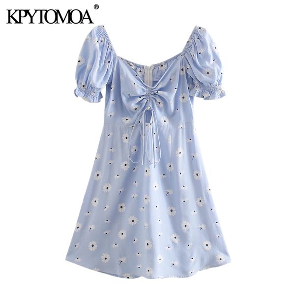 women sweet fashion floral print lace-up mini dress vintage short sleeve back zipper female dresses vestidos mujer 210416, Black;gray
women sweet fashion floral print lace-up mini dress vintage short sleeve back zipper female dresses vestidos mujer 210416, Black;gray