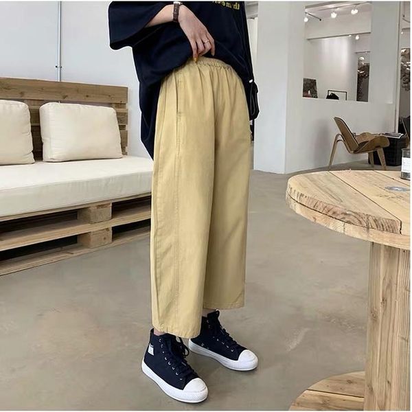 women's pants & capris 2021 spring women simple casual solid stretch high waist cargo lady vintage cotton wide leg ankle length trouser, Black;white
women's pants & capris 2021 spring women simple casual solid stretch high waist cargo lady vintage cotton wide leg ankle length trouser, Black;white