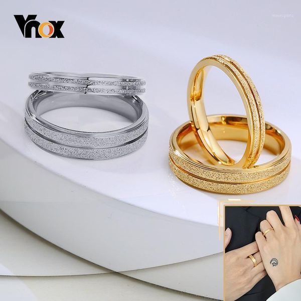 cluster rings vnox sandblasting wedding for women men 2/4mm couple bands promise minimalist christmas gift him her1, Golden;silver
cluster rings vnox sandblasting wedding for women men 2/4mm couple bands promise minimalist christmas gift him her1, Golden;silver
