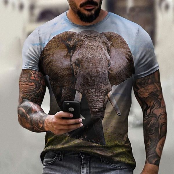 men's tee t shirt shirt 3d print graphic elephant plus size crew neck casual daily short sleeve basic designer slim fit big and tall g, White;black
men's tee t shirt shirt 3d print graphic elephant plus size crew neck casual daily short sleeve basic designer slim fit big and tall g, White;black