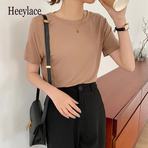 women's t-shirt 2021 women summer solid bottoming basic fashionable minimalist style wild lady oversize white elegant female
women's t-shirt 2021 women summer solid bottoming basic fashionable minimalist style wild lady oversize white elegant female