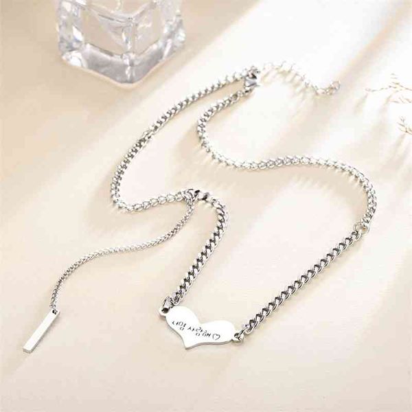 stainless steel necklace simple love korean letter design women's fashion clavicle chain personality jewelry, Silver
stainless steel necklace simple love korean letter design women's fashion clavicle chain personality jewelry, Silver