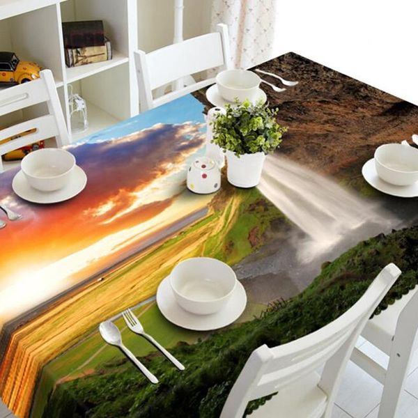 tablecloth waterfall sunset glow scenery pattern washable polyester square table cloth home textile
tablecloth waterfall sunset glow scenery pattern washable polyester square table cloth home textile