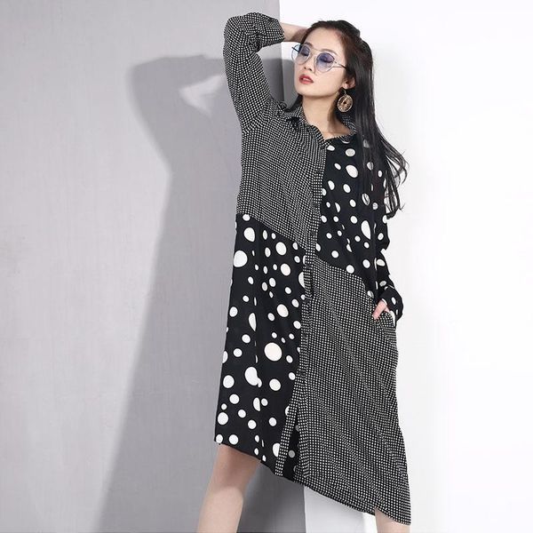 casual dresses fashion contrast color patchwork single-breasted shirt type dress long sleeve loose large with pockets jo559, Black;gray
casual dresses fashion contrast color patchwork single-breasted shirt type dress long sleeve loose large with pockets jo559, Black;gray