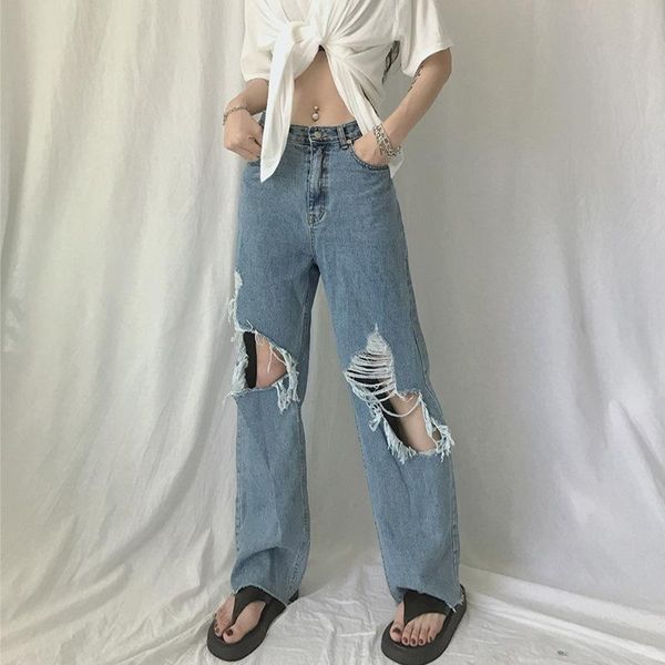 women's jeans baggy denim for women vintage ripped solid long pants hollow out fringe hem summer trousers bottom streetwear female, Blue
women's jeans baggy denim for women vintage ripped solid long pants hollow out fringe hem summer trousers bottom streetwear female, Blue