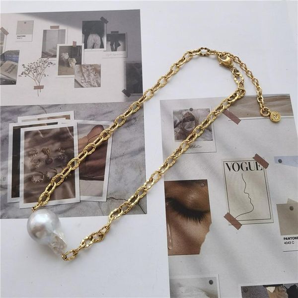 chokers light luxury special-shaped baroque pearl chain splicing necklace temperament, Golden;silver
chokers light luxury special-shaped baroque pearl chain splicing necklace temperament, Golden;silver