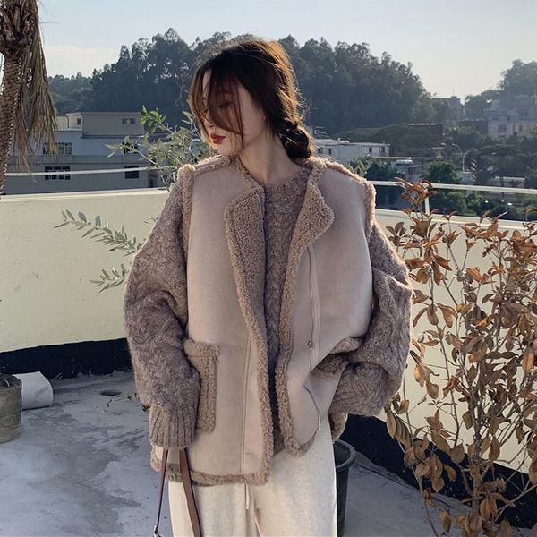 women's vests winter korean version 2021 thickened imitation lamb hair fried street age-reducing temperament vest jacket waistcoat, Black;white
women's vests winter korean version 2021 thickened imitation lamb hair fried street age-reducing temperament vest jacket waistcoat, Black;white