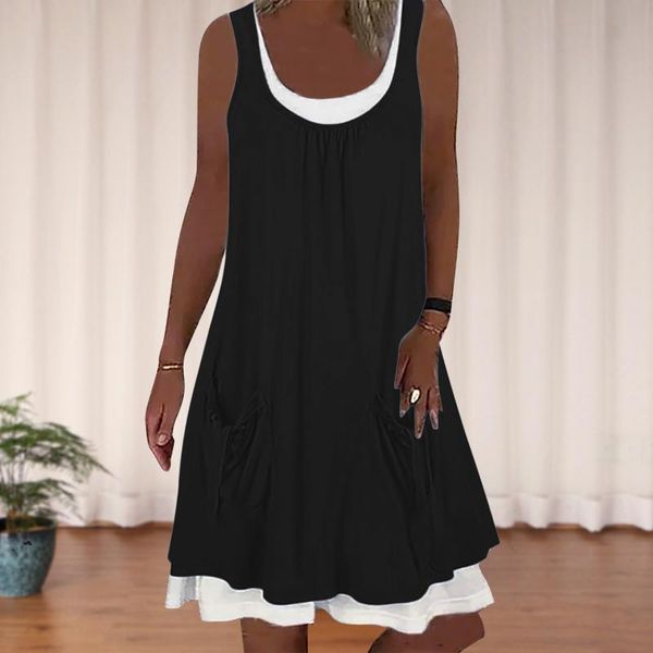casual dresses womens line solid color vintage summer dress ladies round neck with pocket suit elegant shift plus size party, Black;gray
casual dresses womens line solid color vintage summer dress ladies round neck with pocket suit elegant shift plus size party, Black;gray