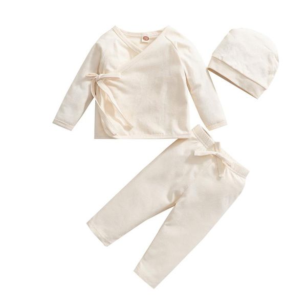 clothing sets 3pcs baby tracksuits, v-neck long sleeves tied + elastic waist pants hat suit for toddlers girls boys 0-18 months, White
clothing sets 3pcs baby tracksuits, v-neck long sleeves tied + elastic waist pants hat suit for toddlers girls boys 0-18 months, White