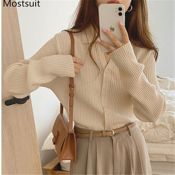 basic solid single-breasted cardigan women full sleeve v-neck sweater korean fashion casual female jumpers femme 210514, White;black
basic solid single-breasted cardigan women full sleeve v-neck sweater korean fashion casual female jumpers femme 210514, White;black