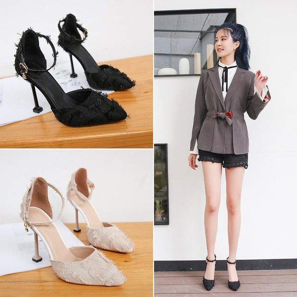sandals suede women's high heels spring and autumn korean fashion stiletto buckle, Black
sandals suede women's high heels spring and autumn korean fashion stiletto buckle, Black